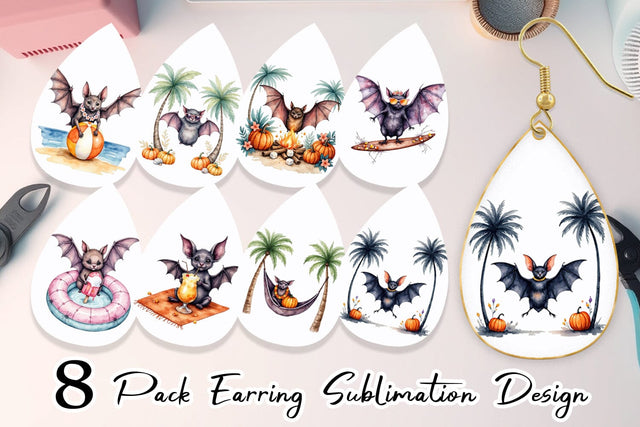 Earring Breezy Bat Nights Sublimation artnoy 