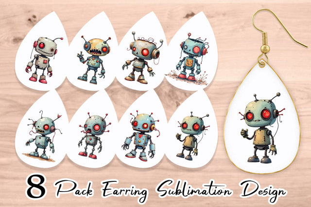 Earring Broken Bot Sublimation artnoy 