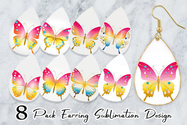 Earring Butterfly Sublimation artnoy 