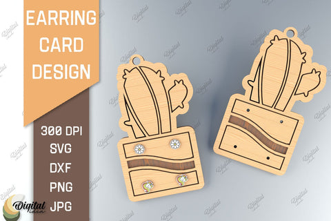 Earring Cards SVG Bundle. 3D Layared Cards Laser Cut SVG Evgenyia Guschina 