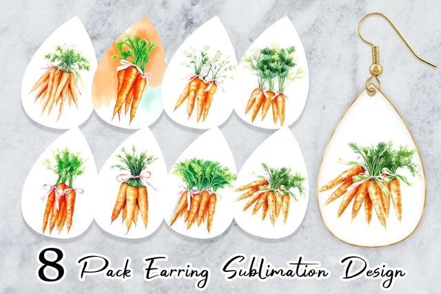 Earring Carrot Sublimation artnoy 