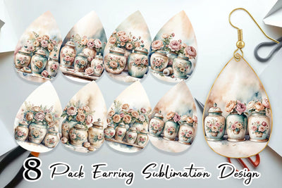 Earring Ceramic Cookie Jar Sublimation artnoy 