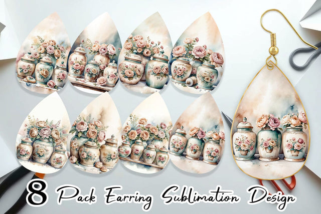 Earring Ceramic Cookie Jar Sublimation artnoy 