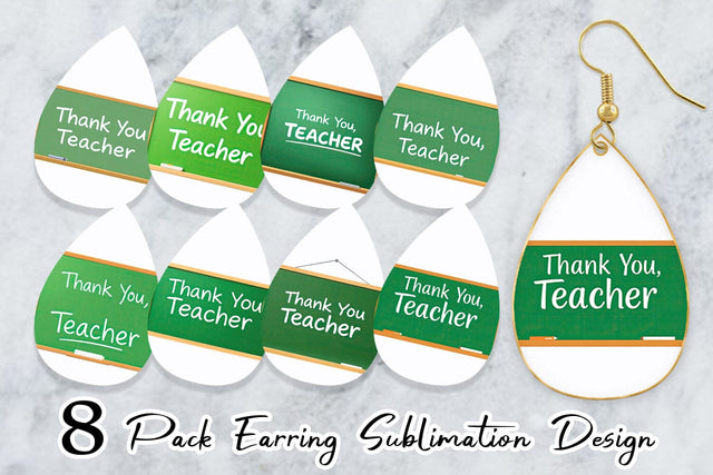 Earring Chalkboard Sublimation artnoy 