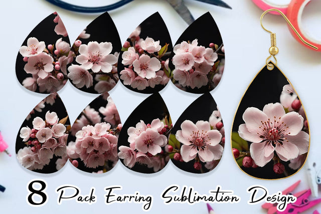 Earring Cherry Blossom Sublimation artnoy 