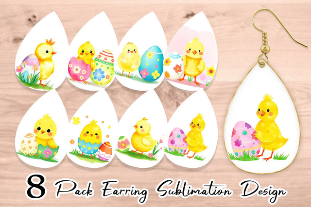 Earring Chick and Egg Sublimation artnoy 