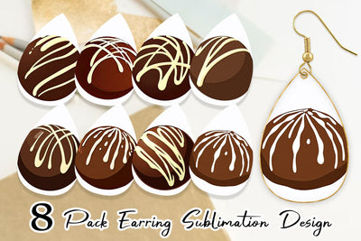 Earring Chocolate Truffle Sublimation artnoy 