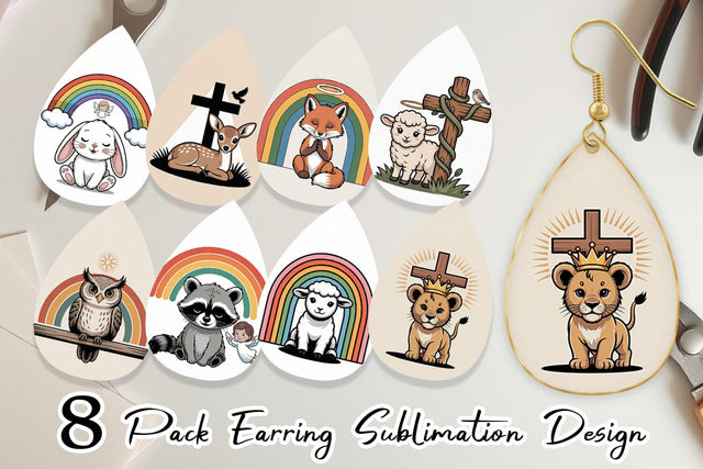 Earring Christian Vintage Sublimation artnoy 