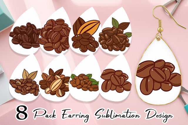 Earring Cocoa Beans Sublimation artnoy 