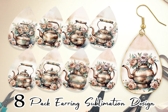 Earring Copper Kettle Sublimation artnoy 
