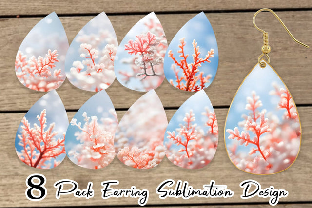 Earring Coral Charm Sublimation artnoy 