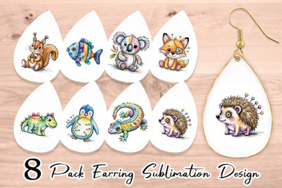 Earring Creepy Cute Pastel Halloween Sublimation artnoy 