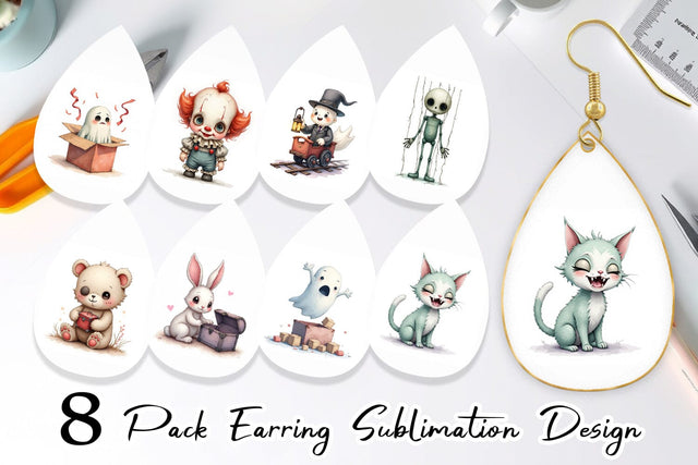 Earring Cursed Toybox Sublimation artnoy 