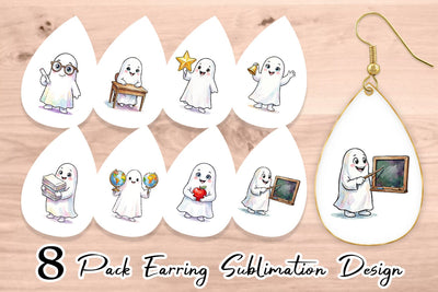 Earring Cute Classroom Teacher Ghost Sublimation artnoy 