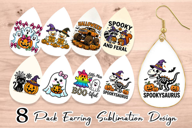 Earring Cute Halloween Sublimation artnoy 