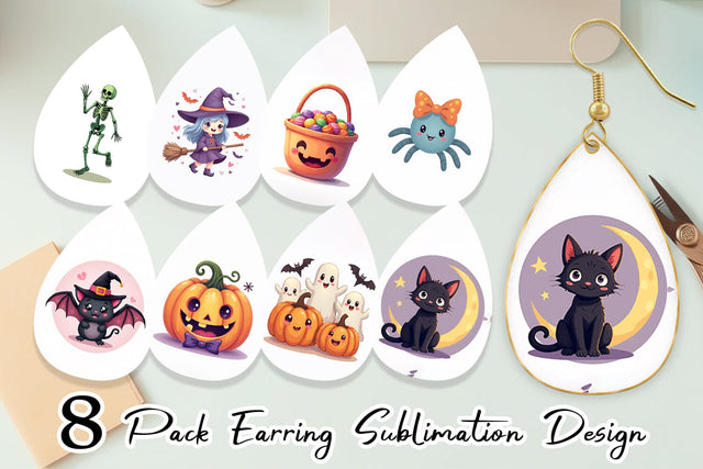 Earring Cute Halloween Sublimation artnoy 