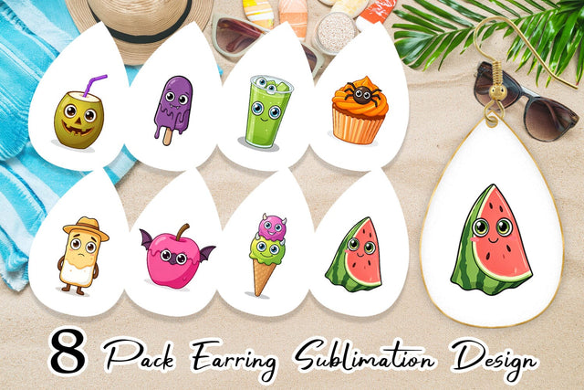 Earring Cute Summerween Treats Sublimation artnoy 