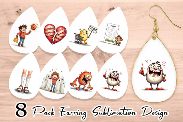 Earring Cyber Catastrophes Sublimation artnoy 