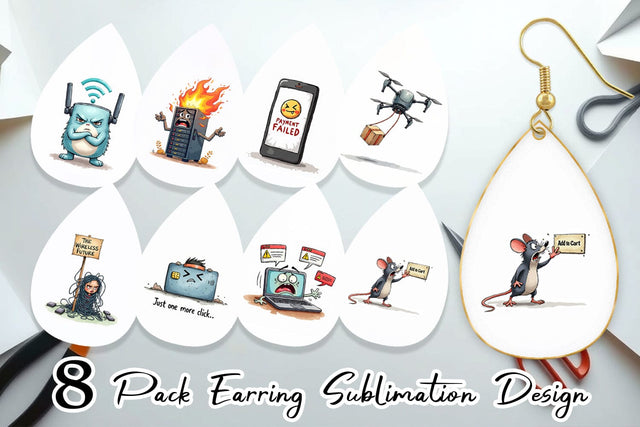 Earring Cyber Monday Glitchfest Sublimation artnoy 