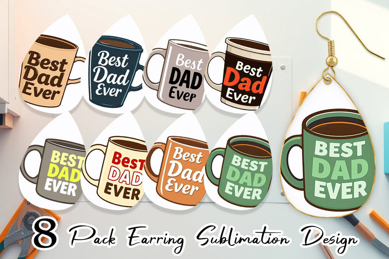 Earring Dad’s Coffee Mug Sublimation artnoy 