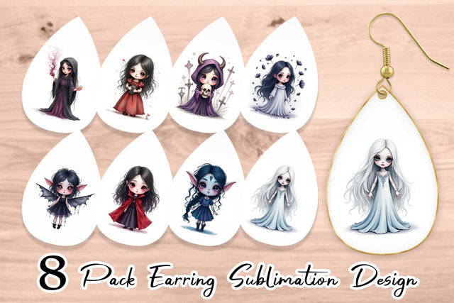 Earring Dark Fantasy Dolls Sublimation artnoy 