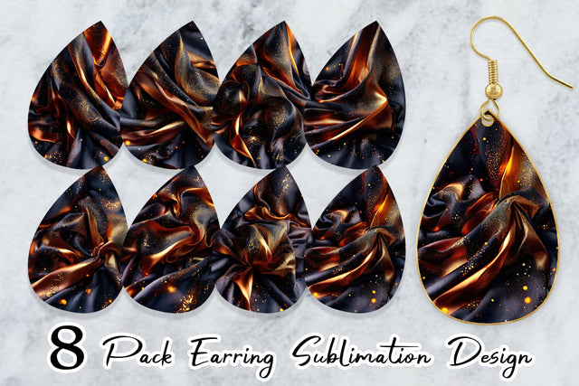 Earring Dark Silk Satin Sublimation artnoy 
