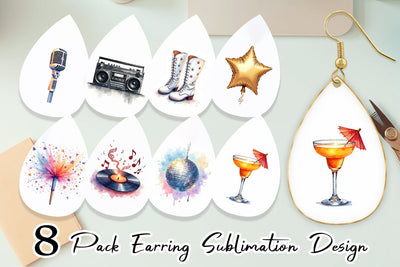Earring Disco Diva Mom Sublimation artnoy 