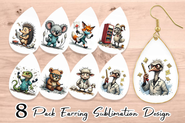 Earring Doctor Chaos Critters Sublimation artnoy 