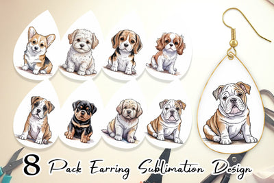 Earring Dog Nursery Sublimation artnoy 