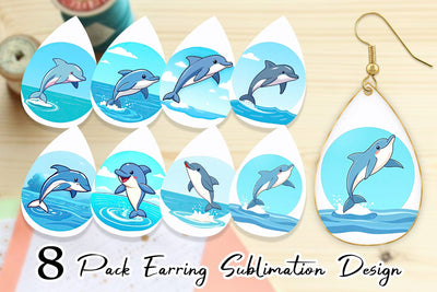 Earring Dolphin Sublimation artnoy 