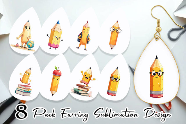 Earring Eager Pencil Sublimation artnoy 