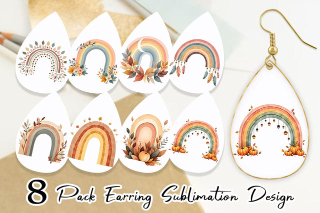 Earring Earthy Boho Fall Sublimation artnoy 