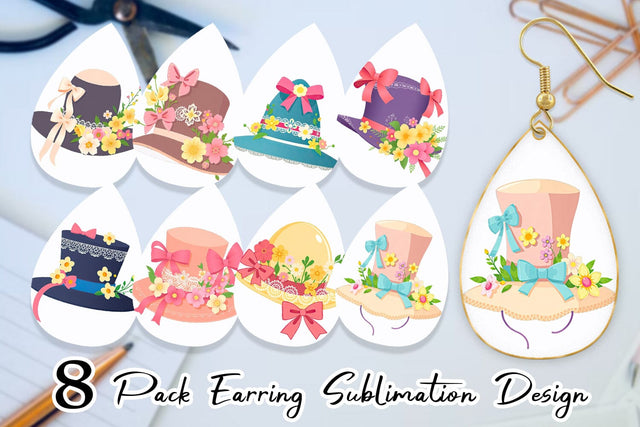 Earring Easter Bonnet Sublimation artnoy 