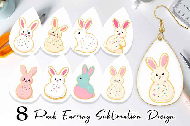 Earring Easter Cookie Sublimation artnoy 