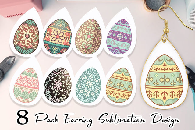 Earring Easter Egg Sublimation artnoy 