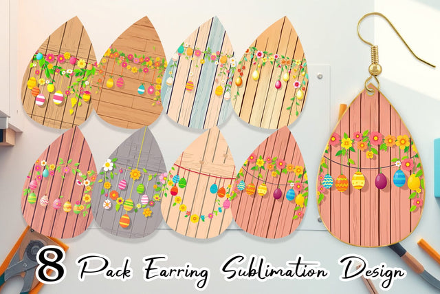 Earring Easter Wood Sublimation artnoy 