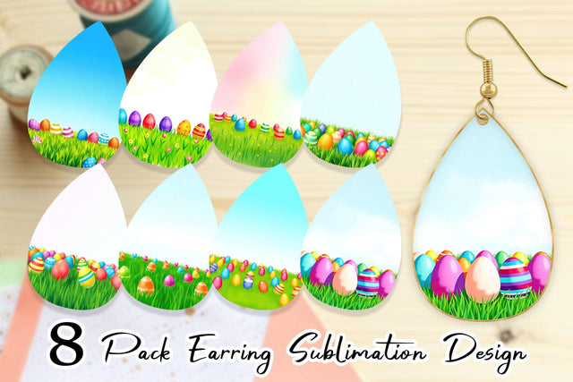 Earring Eggs on Grass Sublimation artnoy 