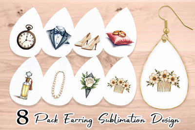 Earring Elegant Bridal Accessories and Keepsakes Sublimation artnoy 