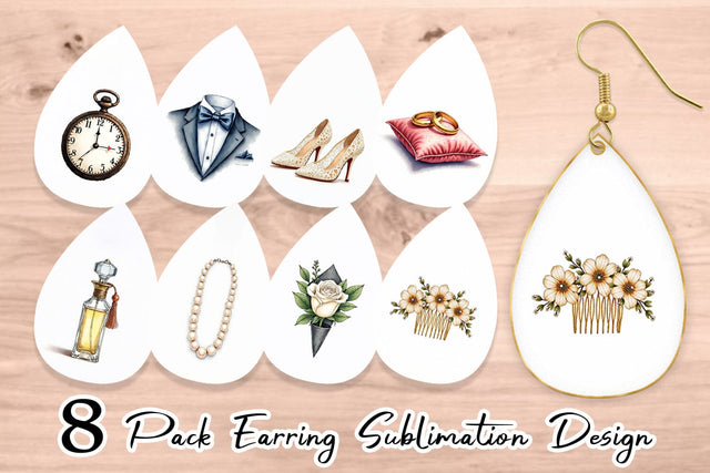 Earring Elegant Bridal Accessories and Keepsakes Sublimation artnoy 