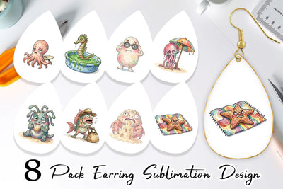 Earring Exhausted Mutant Beach Sublimation artnoy 
