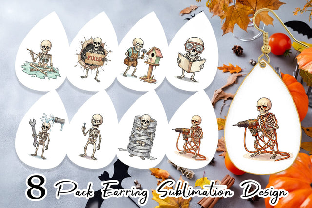 Earring Failed DIY Dad Bone Watercolor Sublimation artnoy 