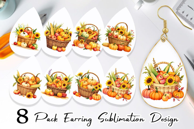 Earring Fall Fruit Sublimation artnoy 