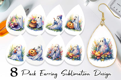 Earring Fall Pumpkin Spice Coffee Sublimation artnoy 