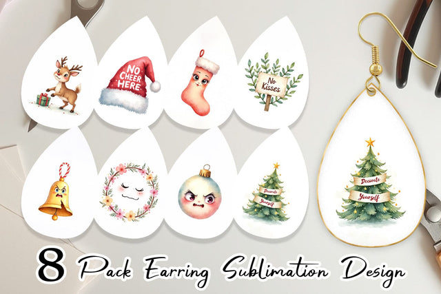 Earring Festive Rage Sublimation artnoy 