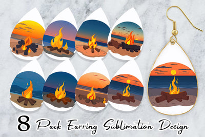 Earring Fire Pit Sublimation artnoy 