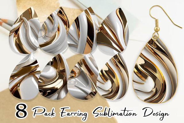 Earring Fluid Glossy Sublimation artnoy 