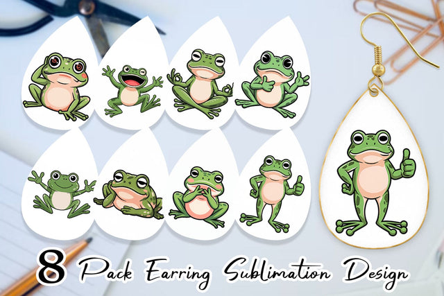 Earring Frog Mood Sublimation artnoy 