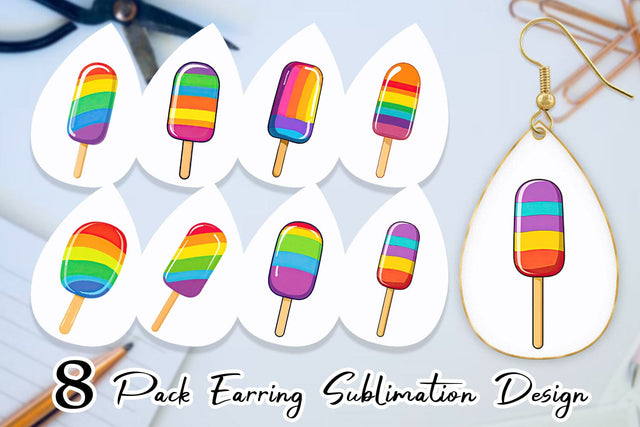 Earring Frozen Treat Sublimation artnoy 