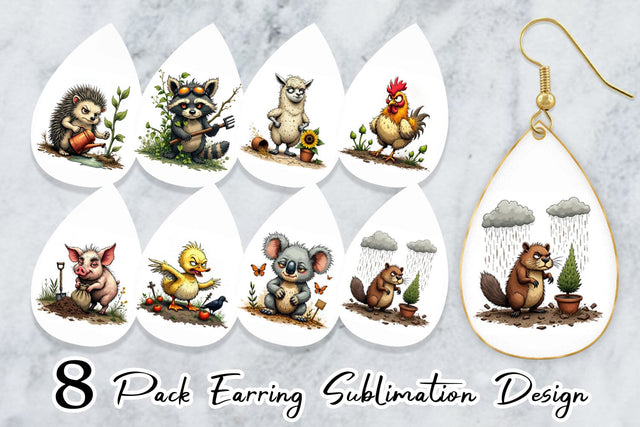 Earring Garden Grumps Sublimation artnoy 