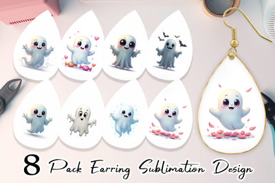 Earring Ghostly Twists Sublimation artnoy 